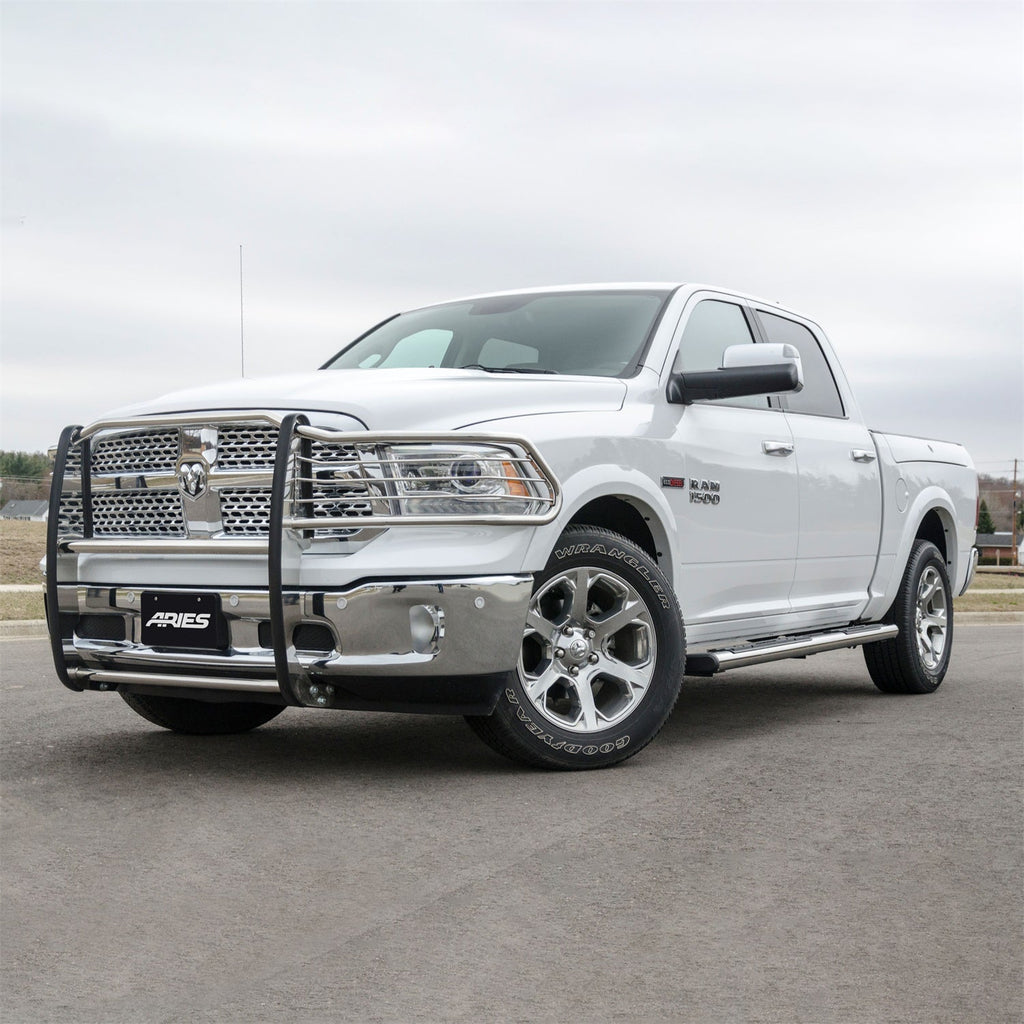 ARIES 4444015 6in. x 85in. Polished Stainless Oval Side Bars; Select Dodge Ram 2500; 3500 - Truck Part Superstore