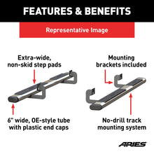 Load image into Gallery viewer, ARIES 4444016 6in. x 75in. Polished Stainless Oval Side Bars; Select Ford Expedition - Truck Part Superstore