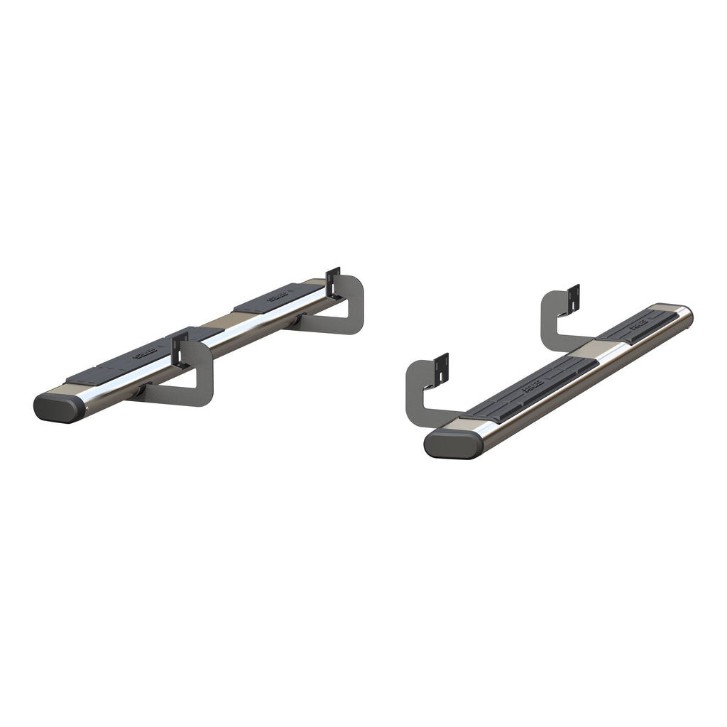 ARIES 4444018 6in. x 75in. Polished Stainless Oval Side Bars; Select Ford F-150 - Truck Part Superstore