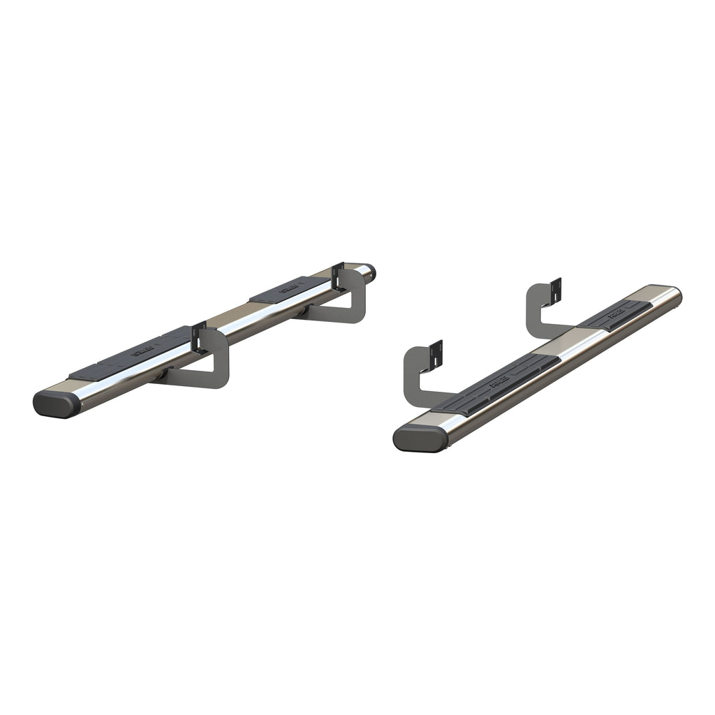 ARIES 4444020 6in. x 91in. Polished Stainless Oval Side Bars; Select Ford F-150 - Truck Part Superstore