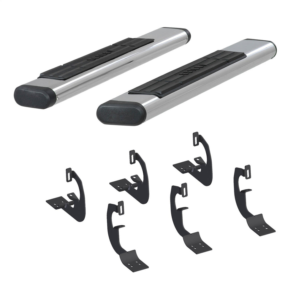 ARIES 4444022 6in. x 53in. Polished Stainless Oval Side Bars; Select Ford F-150 - Truck Part Superstore