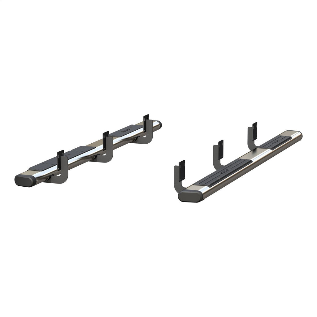 ARIES 4444025 6in. x 85in. Polished Stainless Oval Side Bars; Select Ford F250; F350; F450; F5 - Truck Part Superstore