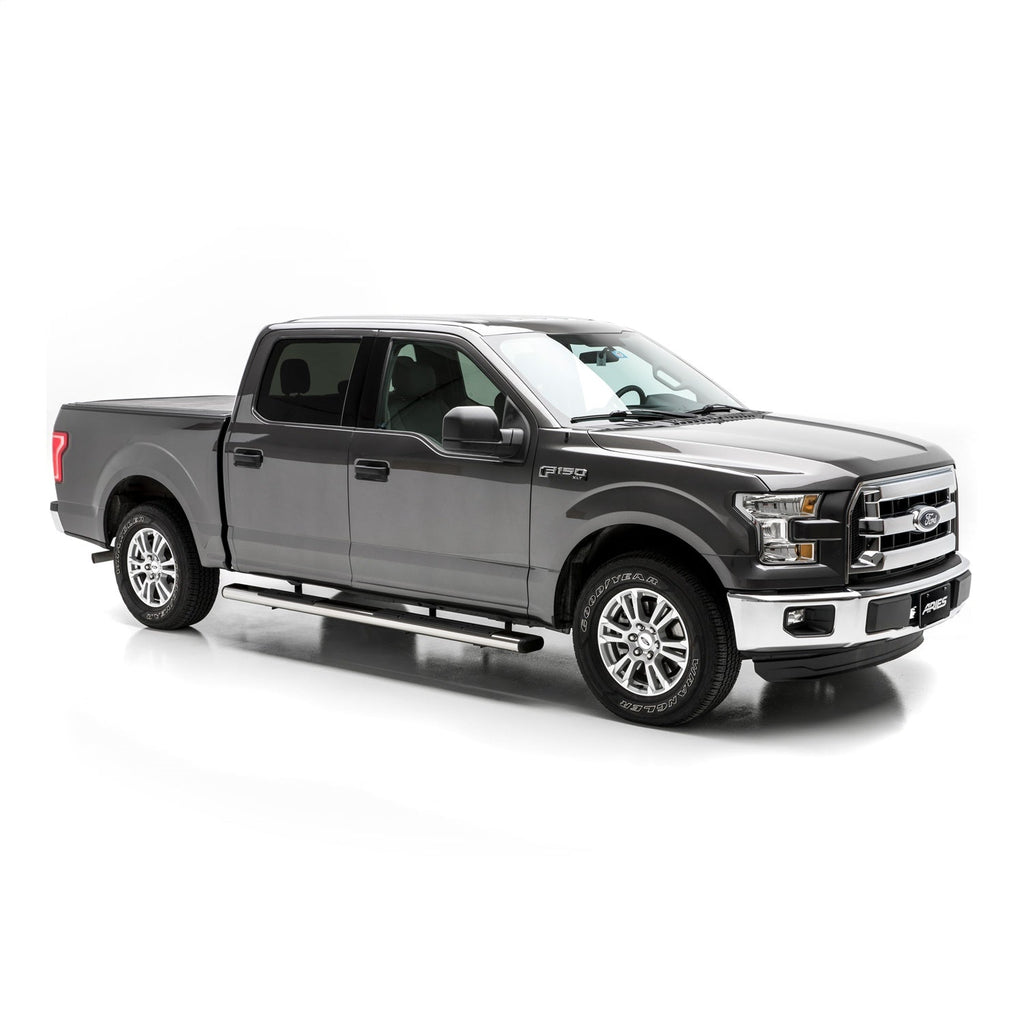 ARIES 4444026 6in. x 91in. Polished Stainless Oval Side Bars; Select Ford F250; F350; F450; F5 - Truck Part Superstore