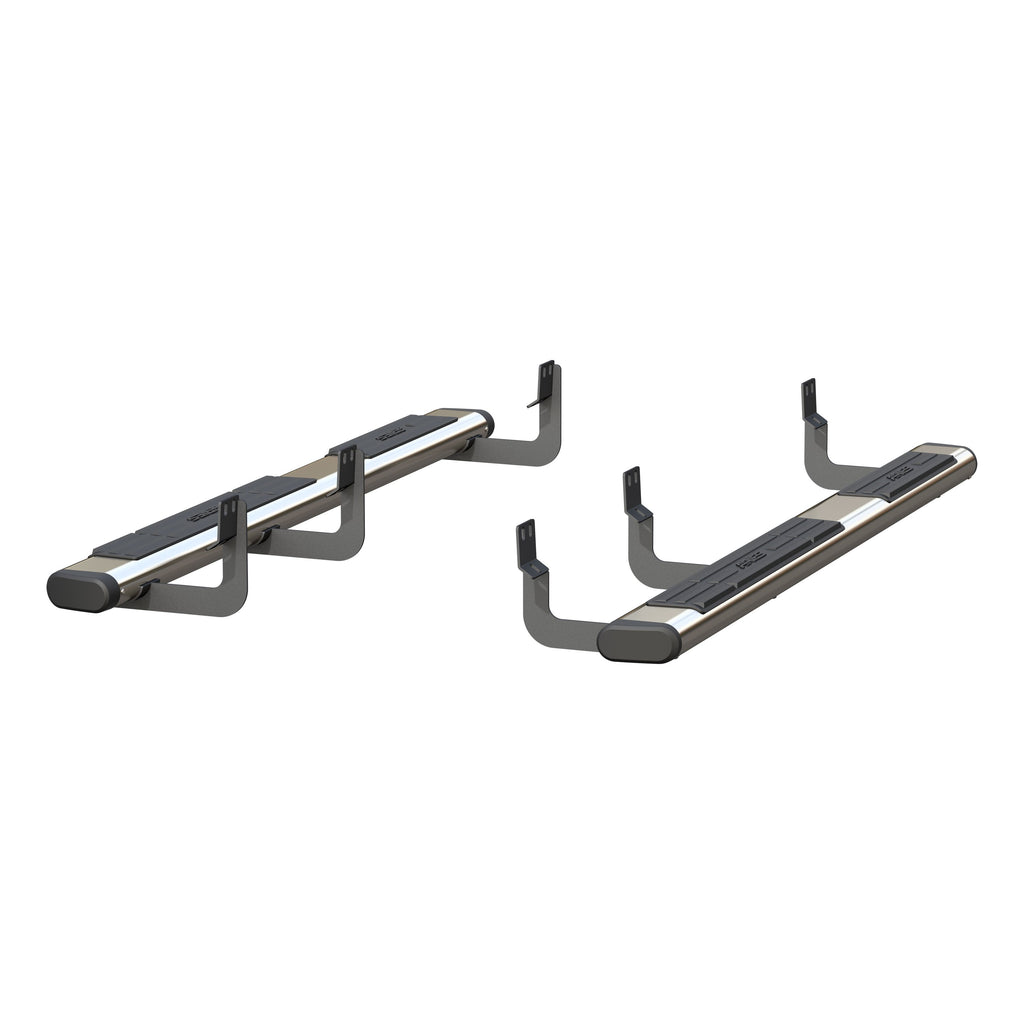 ARIES 4444034 6in. x 75in. Polished Stainless Oval Side Bars; Select Nissan Titan - Truck Part Superstore