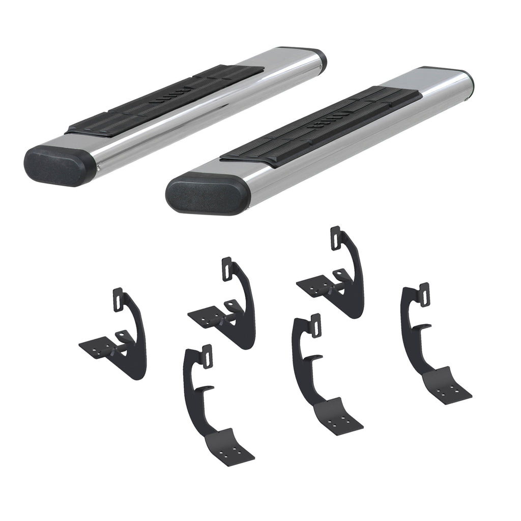 ARIES 4444036 6in. x 53in. Polished Stainless Oval Side Bars; Select Toyota Tacoma - Truck Part Superstore