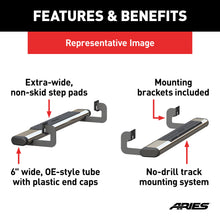 Load image into Gallery viewer, ARIES 4444036 6in. x 53in. Polished Stainless Oval Side Bars; Select Toyota Tacoma - Truck Part Superstore