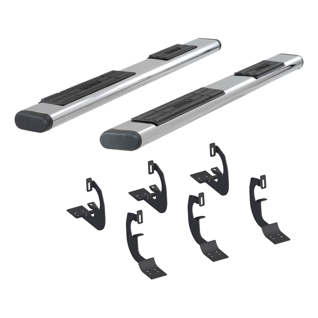 ARIES 4444038 6in. x 85in. Polished Stainless Oval Side Bars; Select Toyota Tacoma - Truck Part Superstore