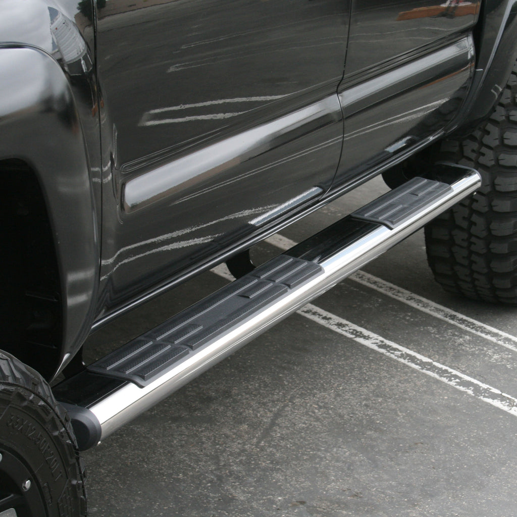 ARIES 4444038 6in. x 85in. Polished Stainless Oval Side Bars; Select Toyota Tacoma - Truck Part Superstore