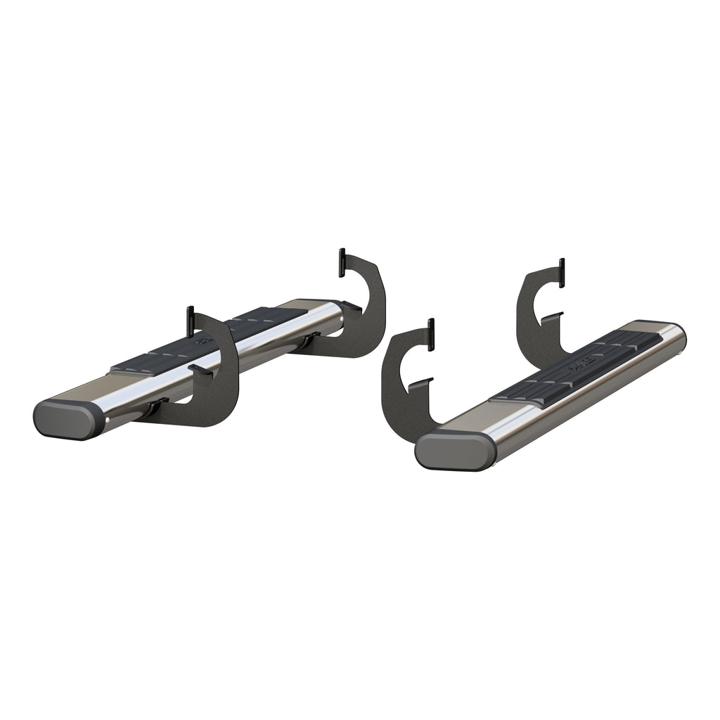 ARIES 4444040 6in. x 53in. Polished Stainless Oval Side Bars; Select Chevy Silverado; GMC Sier - Truck Part Superstore