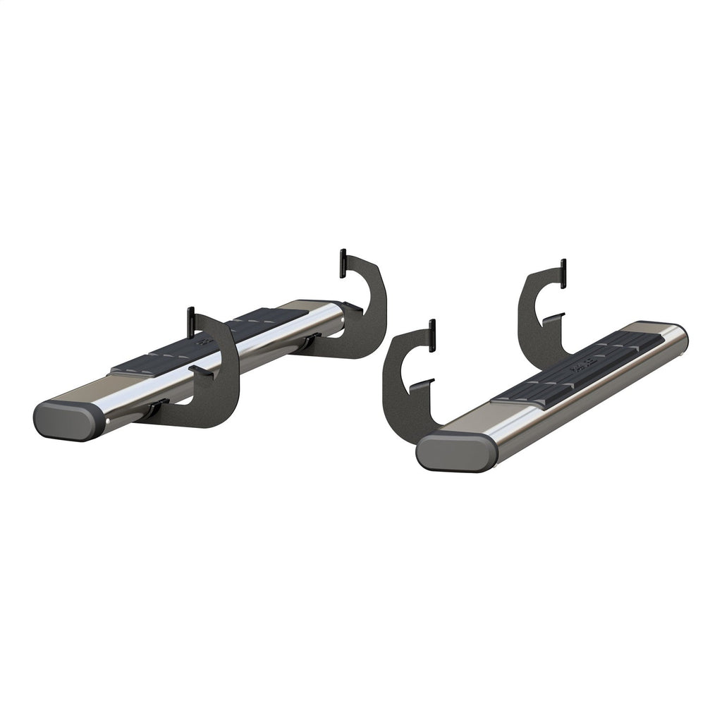 ARIES 4444040 6in. x 53in. Polished Stainless Oval Side Bars; Select Chevy Silverado; GMC Sier - Truck Part Superstore