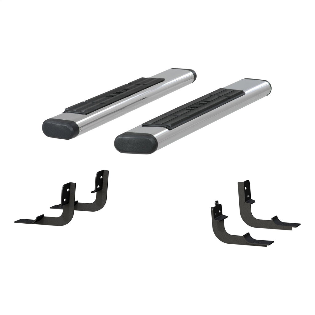 ARIES 4444043 6in. x 53in. Polished Stainless Oval Side Bars; Select Ram 1500; 2500; 3500 - Truck Part Superstore