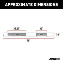 Load image into Gallery viewer, ARIES 4444048 6in. x 75in. Polished Stainless Oval Side Bars; Select Ram 1500 Quad Cab - Truck Part Superstore