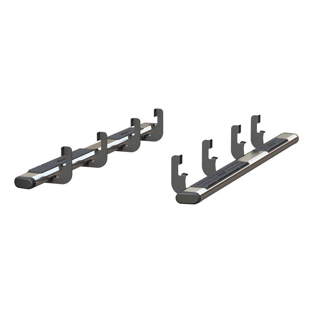 ARIES 4444049 6in. x 91in. Polished Stainless Oval Side Bars; Select Silverado; Sierra; Crew C - Truck Part Superstore