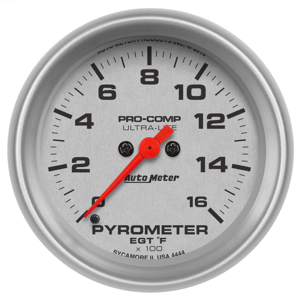 AutoMeter 4444 GAUGE, PYROMETER (EGT), 2 5/8", 1600?F, DIGITAL STEPPER MOTOR, ULTRA-LITE