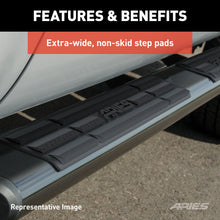 Load image into Gallery viewer, ARIES 4445003 6in. x 91in. Black Aluminum Oval Side Bars; Select Chevrolet; GMC - Truck Part Superstore