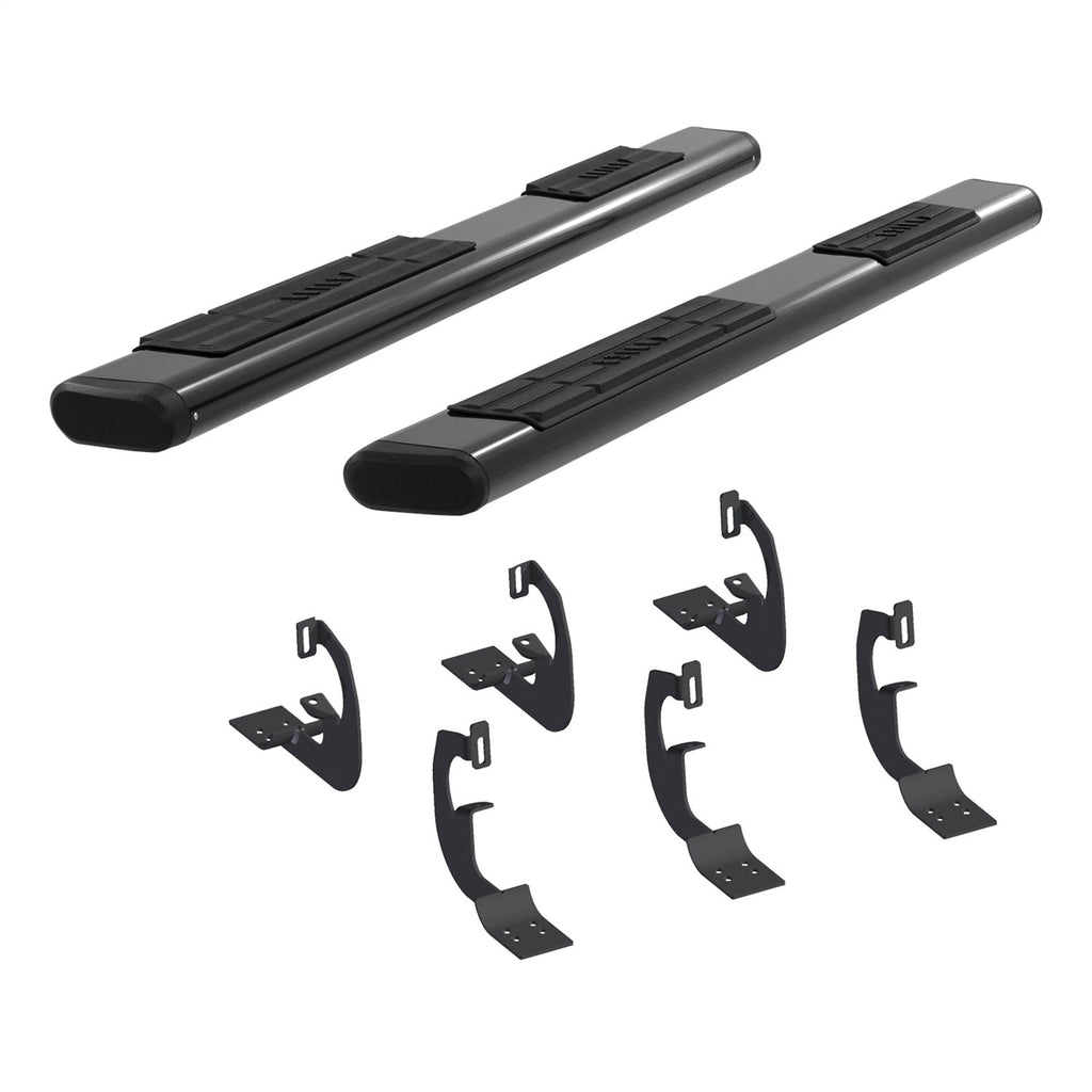 ARIES 4445015 6in. x 85in. Black Aluminum Oval Side Bars; Select Dodge Ram 2500; 3500 - Truck Part Superstore