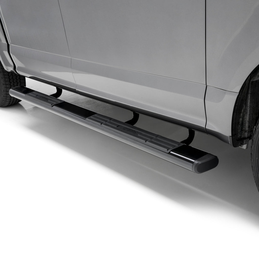 ARIES 4445027 6in. x 91in. Black Aluminum Oval Side Bars; Select Ford F-Series - Truck Part Superstore