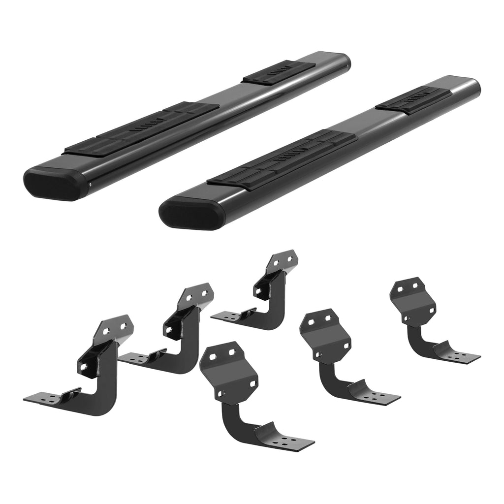 ARIES 4445037 ARIES 4445037 6 x 75-Inch Oval Black Aluminum Nerf Bars; Select Toyota Tacoma - Truck Part Superstore