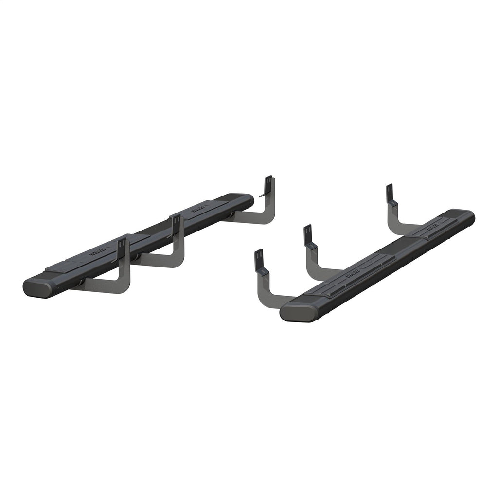 ARIES 4445041 6in. x 85in. Black Aluminum Oval Side Bars; Select Nissan Titan; XD; Armada - Truck Part Superstore