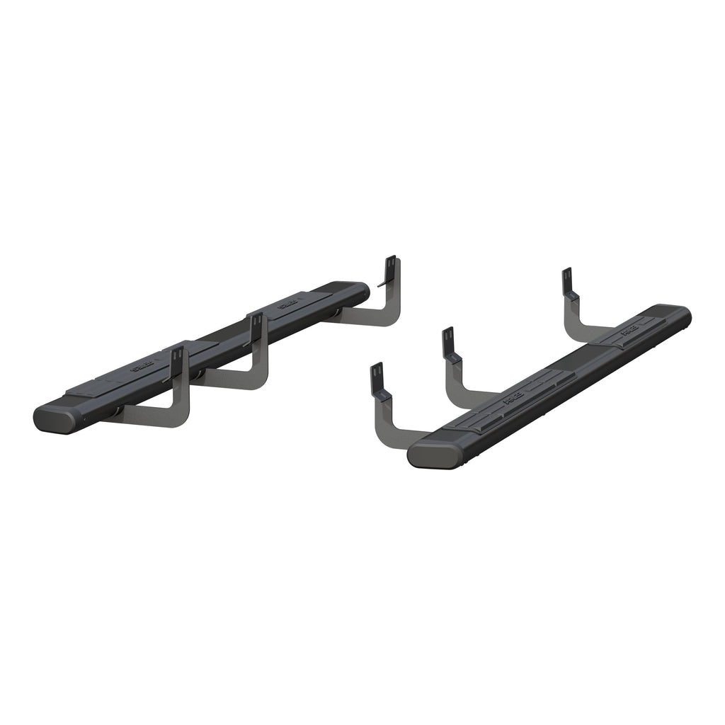 ARIES 4445041 6in. x 85in. Black Aluminum Oval Side Bars; Select Nissan Titan; XD; Armada - Truck Part Superstore