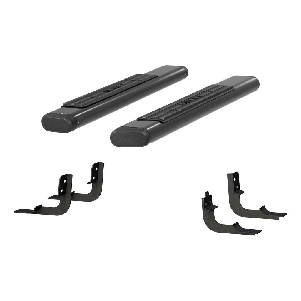 ARIES 4445043 6in. x 53in. Black Aluminum Oval Side Bars; Select Ram 1500; 2500; 3500 - Truck Part Superstore