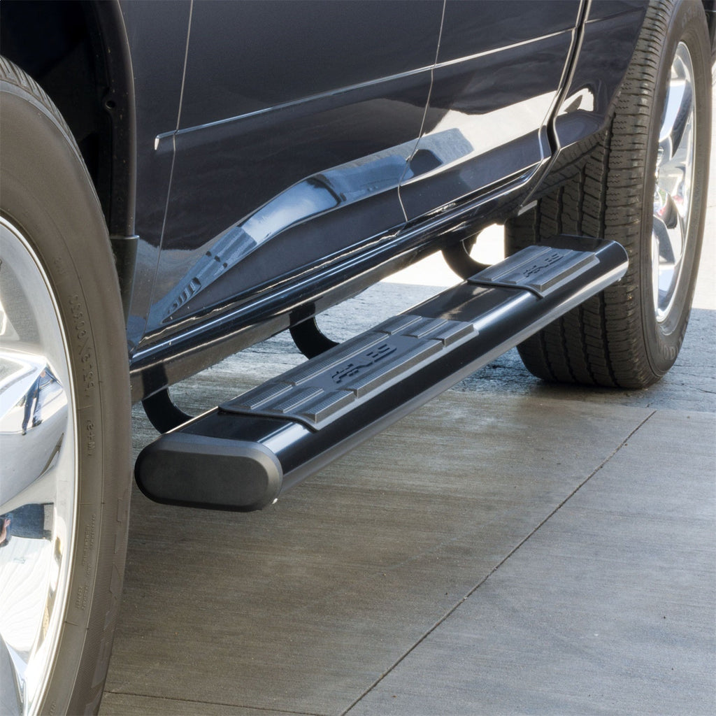 ARIES 4445044 6in. x 85in. Black Aluminum Oval Side Bars; Select Dodge; Ram 1500; 2500; 3500 - Truck Part Superstore