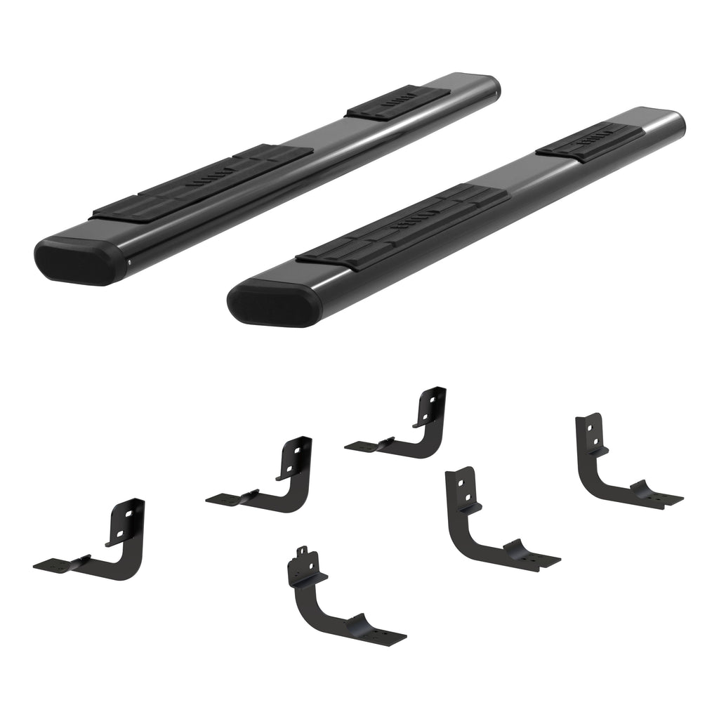 ARIES 4445046 6in. x 91in. Black Aluminum Oval Side Bars; Select Dodge; Ram 2500; 3500 - Truck Part Superstore