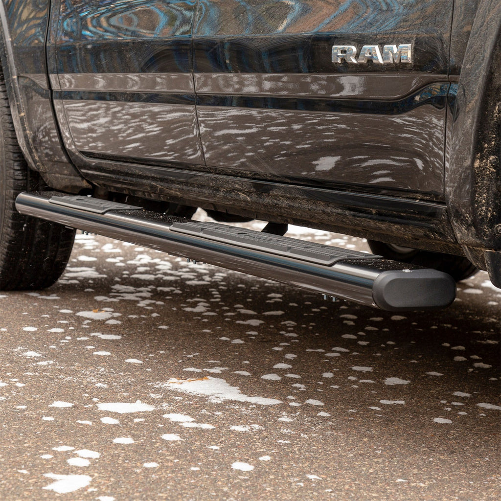 ARIES 4445046 6in. x 91in. Black Aluminum Oval Side Bars; Select Dodge; Ram 2500; 3500 - Truck Part Superstore