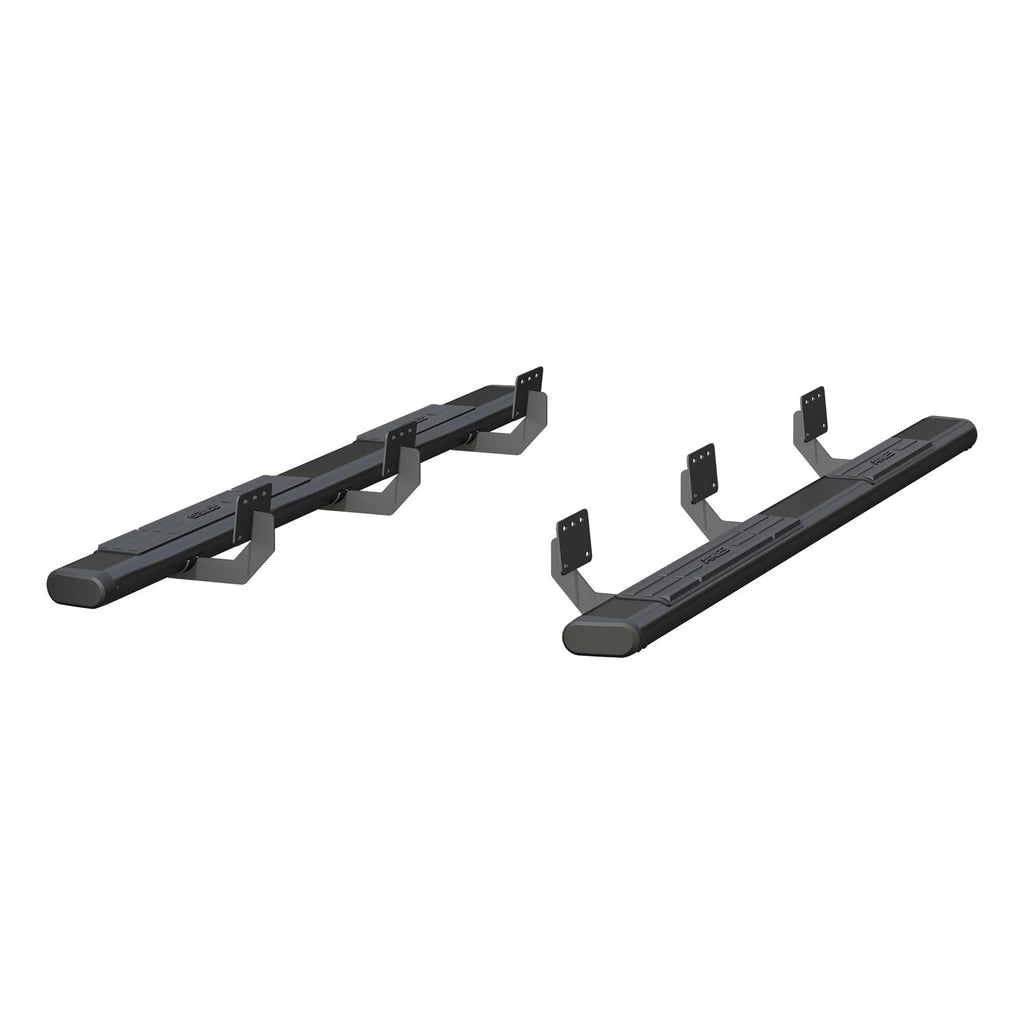 ARIES 4445047 6in. x 91in. Black Aluminum Oval Side Bars; Select Ram 1500 Crew Cab - Truck Part Superstore