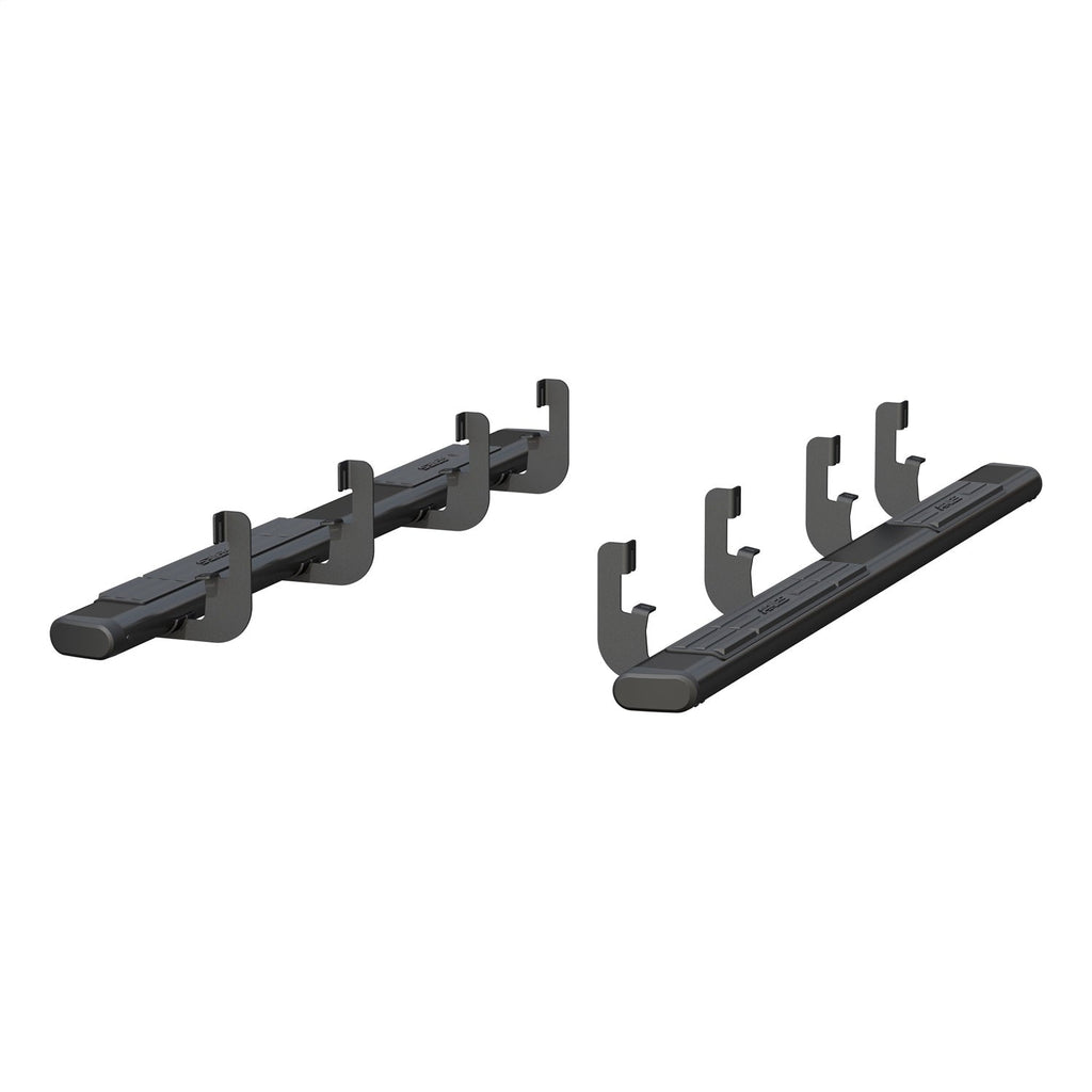 ARIES 4445049 6in. x 91in. Black Aluminum Oval Side Bars; Select Chevrolet Silverado; GMC Sier - Truck Part Superstore