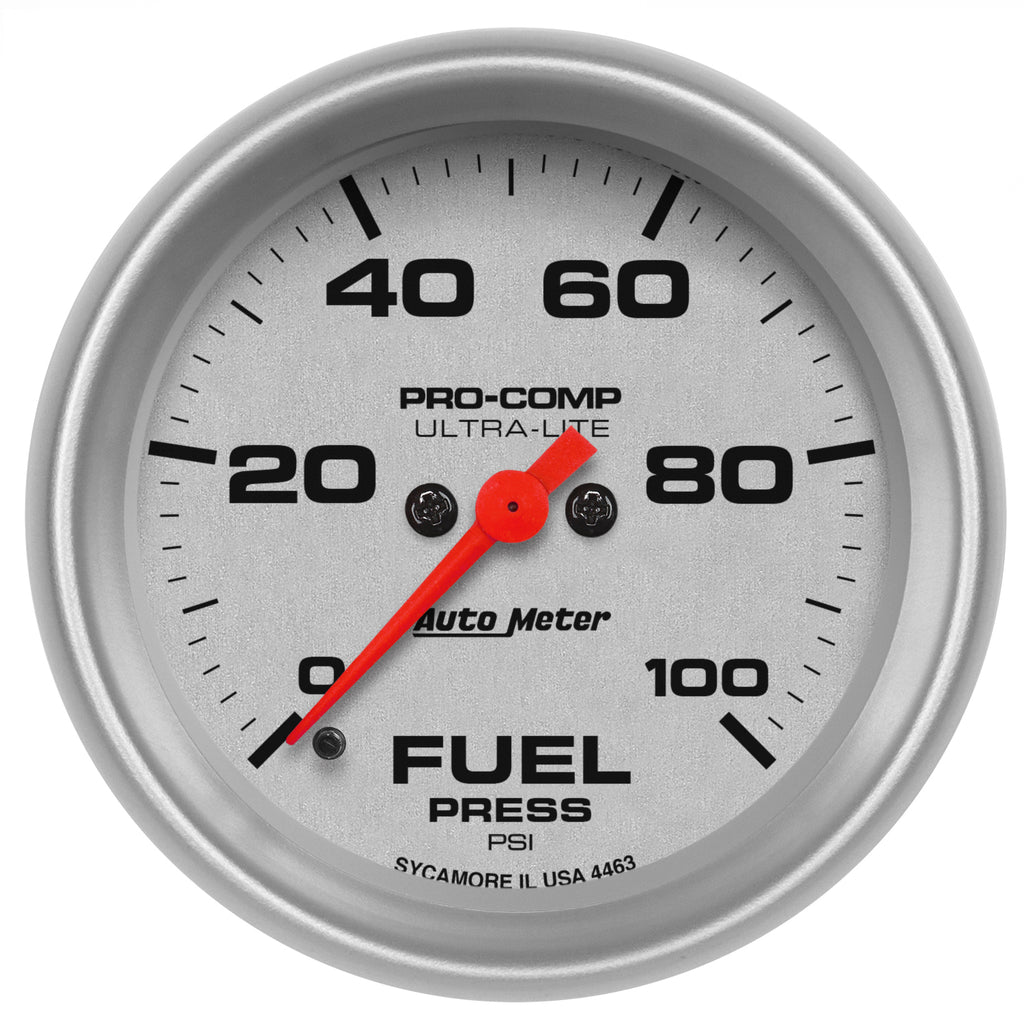 AutoMeter 4463 GAUGE, FUEL PRESSURE, 2 5/8", 100PSI, DIGITAL STEPPER MOTOR, ULTRA-LITE