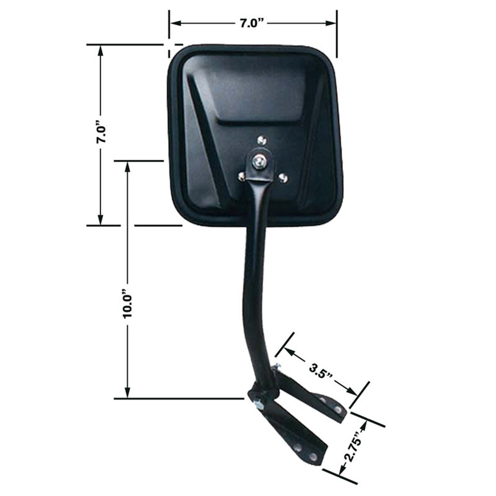 Cipa USA 44651 OE Replacement Mirror for Select Jeep CJ5, Jeep CJ7, Jeep Scrambler