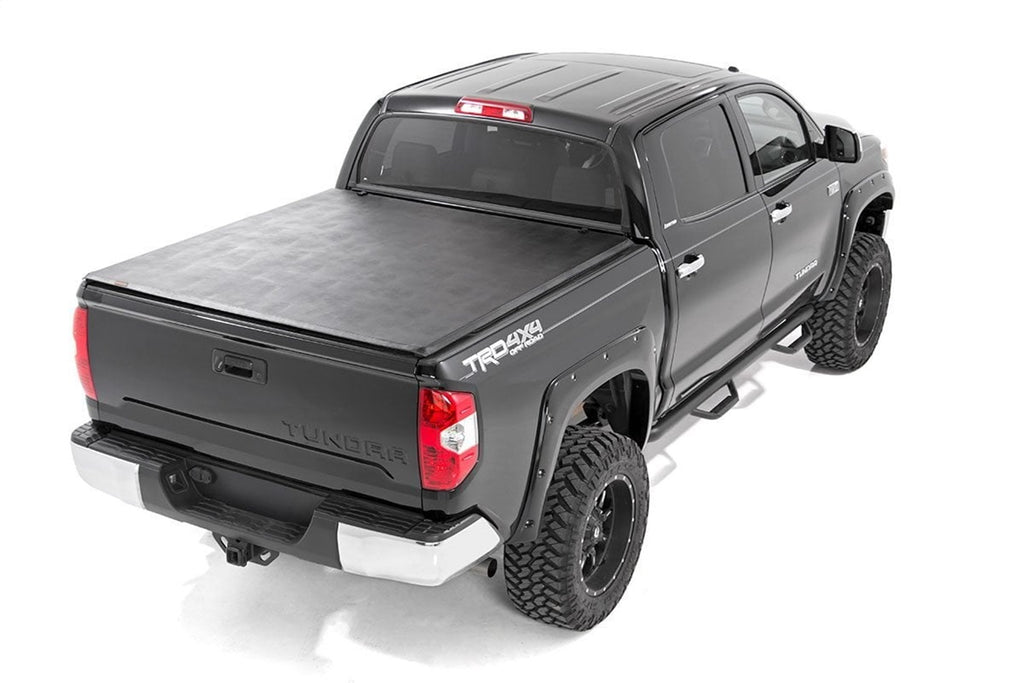 Rough Country 41714551A Soft Tri-Fold Tonneau Bed Cover for Select Toyota Tundra