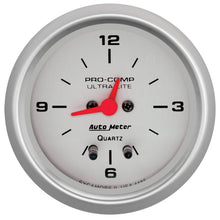 Load image into Gallery viewer, AutoMeter 4485 GAUGE, CLOCK, 2 5/8", 12HR, ANALOG, ULTRA-LITE