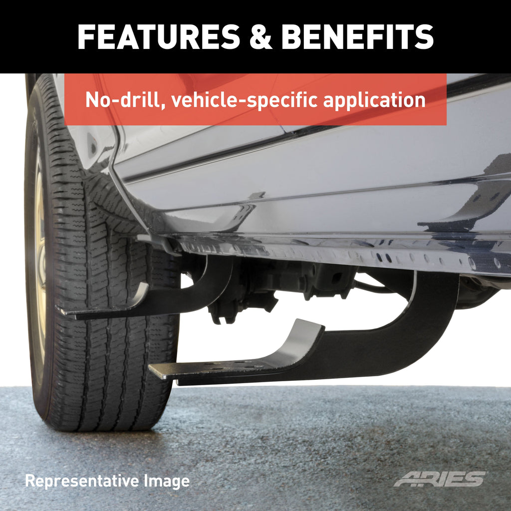 ARIES 4495 ARIES 4495 Mounting Brackets for 6-Inch Oval Nerf Bars; Sold Separately - Truck Part Superstore