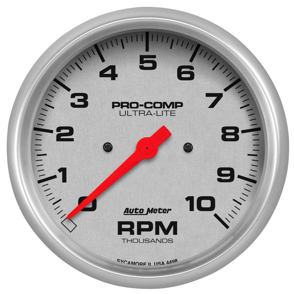 AutoMeter 4498 GAUGE, TACHOMETER, 5", 10K RPM, IN-DASH, ULTRA-LITE
