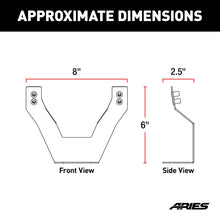 Load image into Gallery viewer, ARIES 45-0000 4" Bull Bar License Plate Bracket