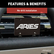 Load image into Gallery viewer, ARIES 45-0000 4" Bull Bar License Plate Bracket