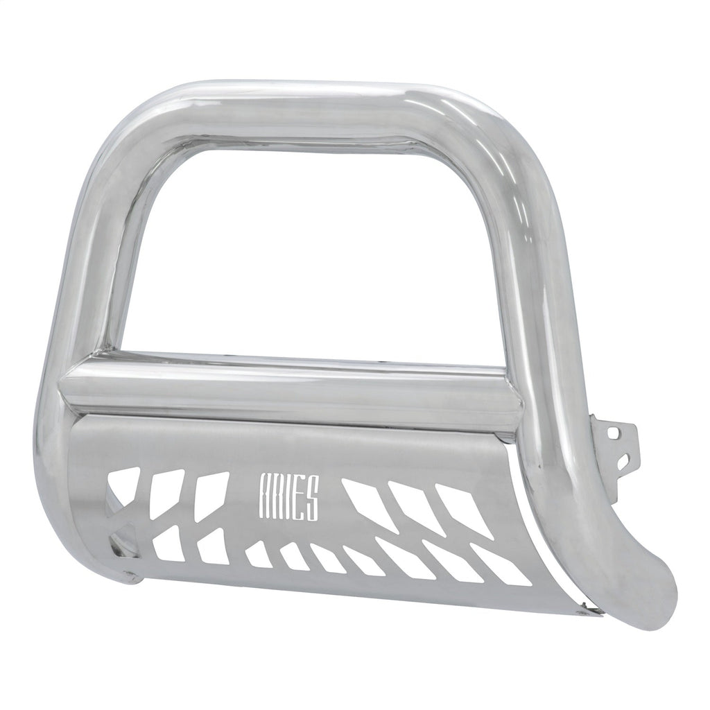 ARIES 45-4006 Big Horn 4in. Polished Stainless Bull Bar; Select Silverado; Sierra 2500; 3500 H - Truck Part Superstore