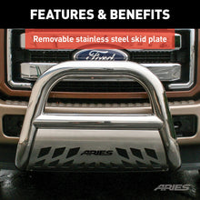 Load image into Gallery viewer, ARIES 45-4013 Big Horn 4in. Polished Stainless Bull Bar; Select Silverado; Sierra 2500; 3500 H - Truck Part Superstore