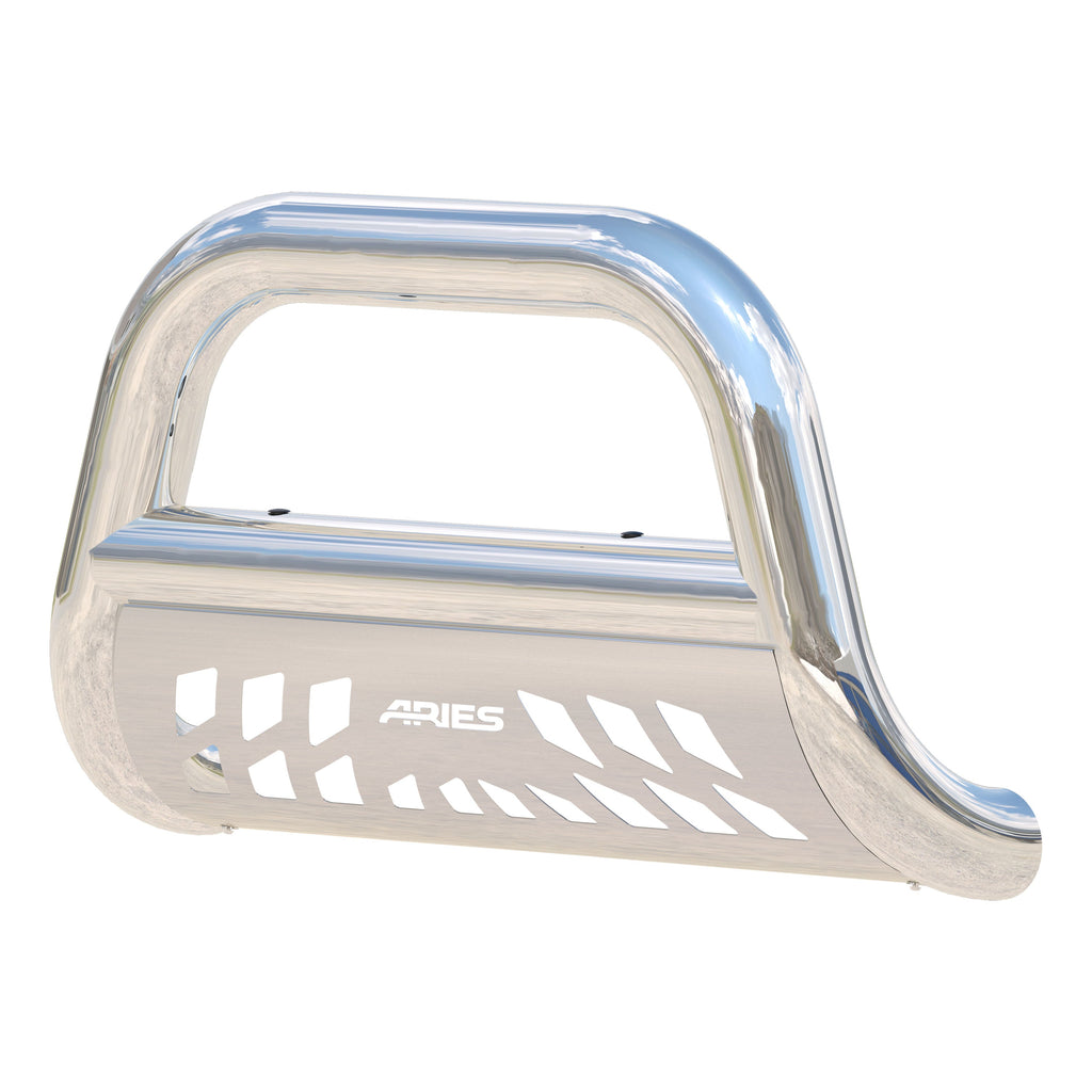 ARIES 45-5005 Big Horn 4in. Polished Stainless Bull Bar; Select Dodge; Ram 1500 - Truck Part Superstore