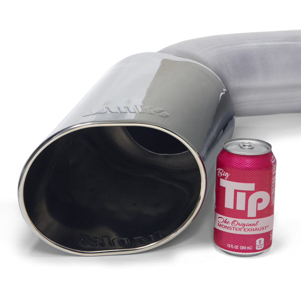 ~(45-Lbs.-40X18x14)~-Monster-Exhaust-5.0-Single-2017-2020-Ford-6.7L-W-Sidekick-SS-Chrome-Tip