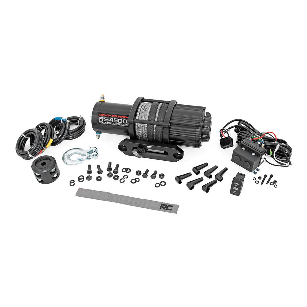 4500-Lb-UtvAtv-Electric-Winch-WSynthetic-Rope-Rough-Country