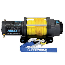 Load image into Gallery viewer, 4500-Lbs-12V-Dc-14In-X-50Ft-Synthetic-Rope-Terra-4500Sr-Winch---Gray-Wrinkle