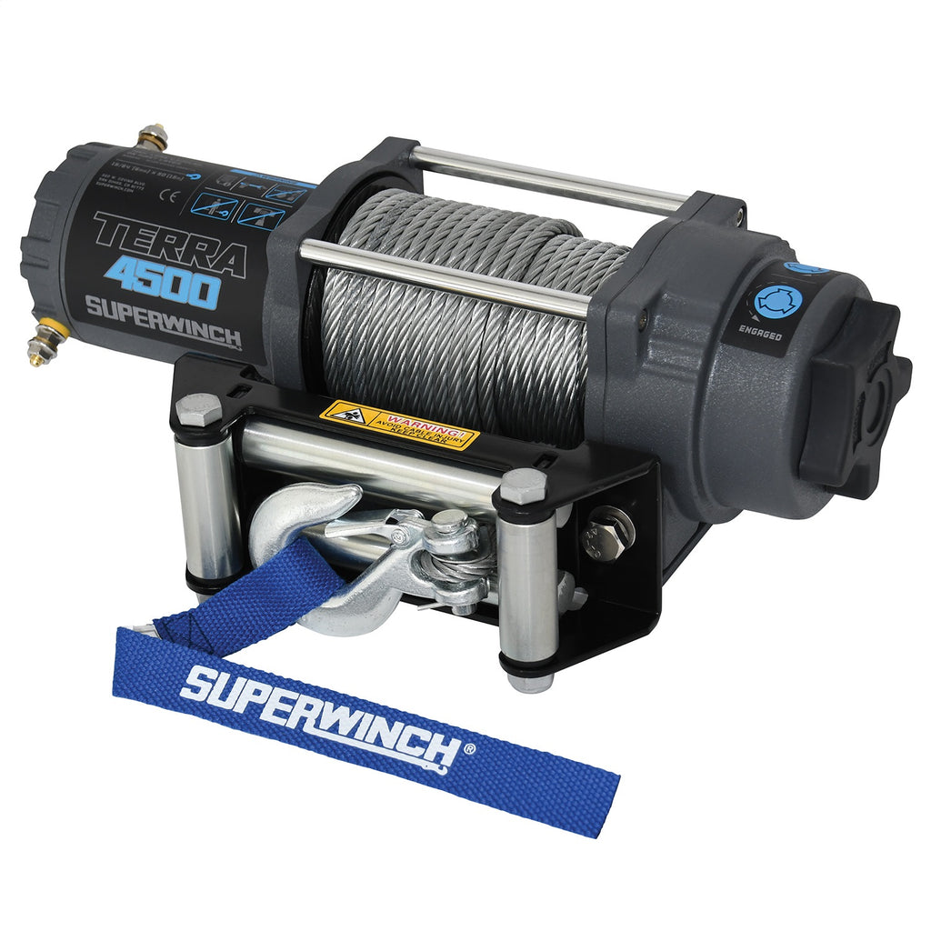 4500-Lbs-12V-Dc-1564In-X-50Ft-Steel-Rope-Terra-4500-Winch---Gray-Wrinkle
