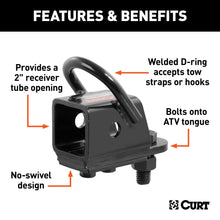 Load image into Gallery viewer, CURT 45006 Bolt-On ATV Tongue Adapter with 2" Receiver