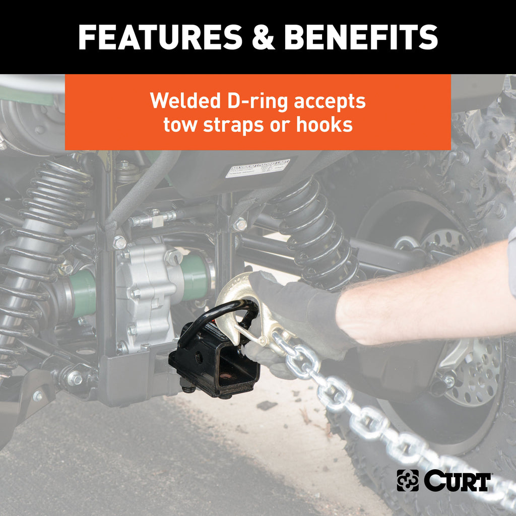 CURT 45006 Bolt-On ATV Tongue Adapter with 2" Receiver