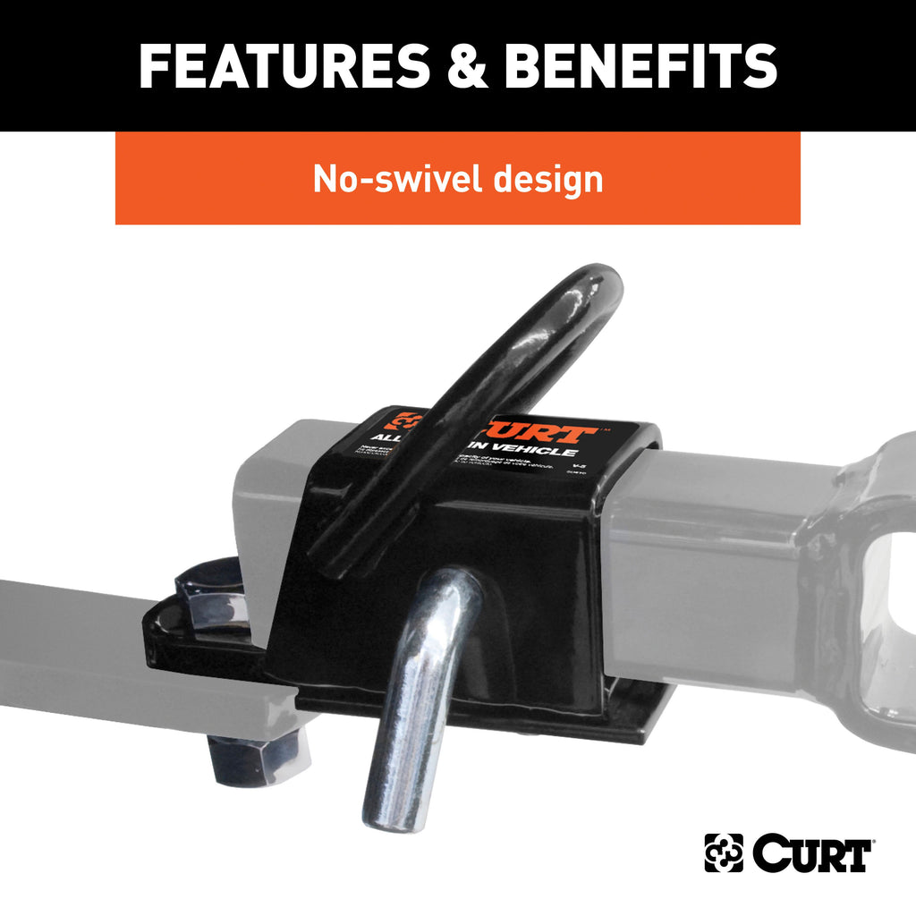 CURT 45006 Bolt-On ATV Tongue Adapter with 2" Receiver
