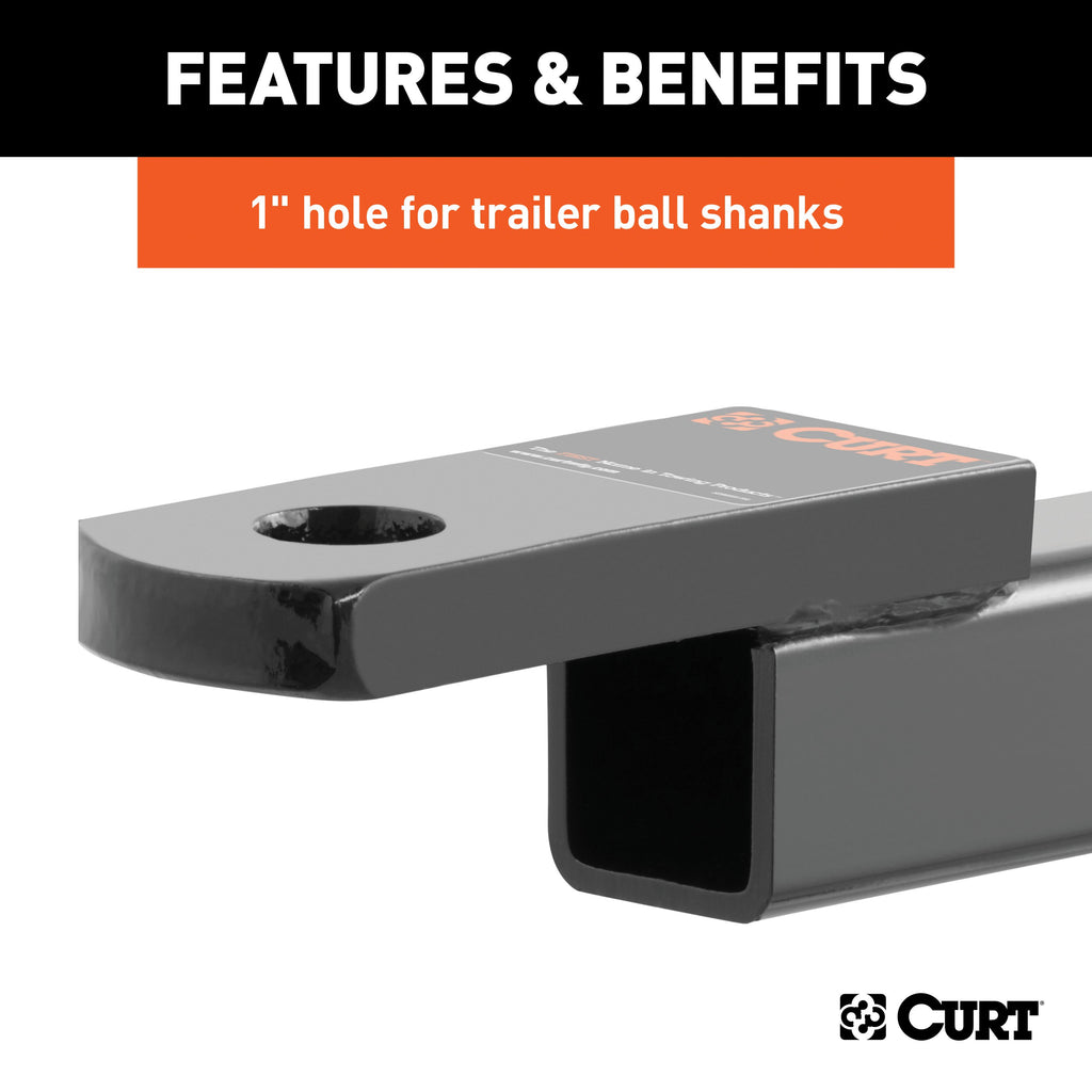 CURT 45020 Class 3 Ball Mount (2" Shank, 7,500 lbs., 2" Drop, 10-1/4" Long)