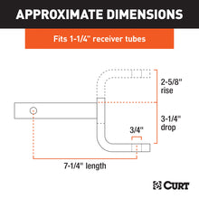 Load image into Gallery viewer, CURT 45022 Class 1 Ball Mount (1-1/4" Shank, 2,000 lbs., 3-1/4" Drop, 7-1/4" Long)